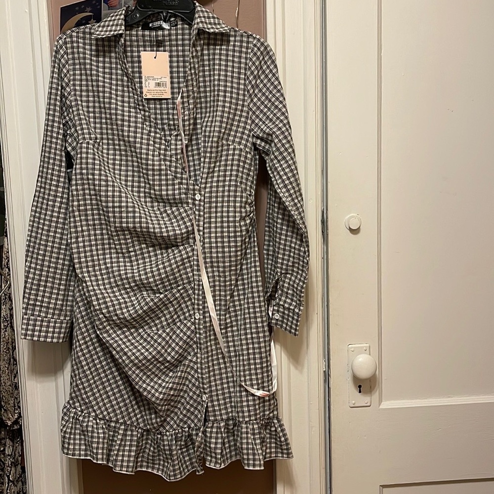Missguided Maternity plaid dress